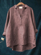 Andrea | Elegante Blusa Estiva in Lino