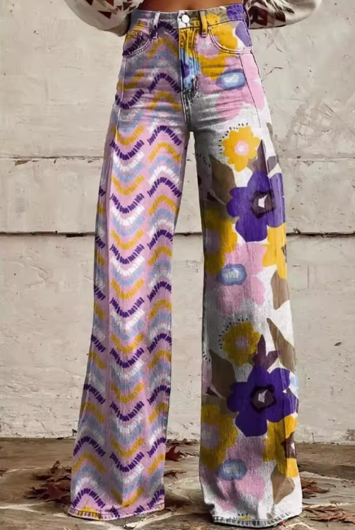 Isadora – Pantaloni Boho Floreali