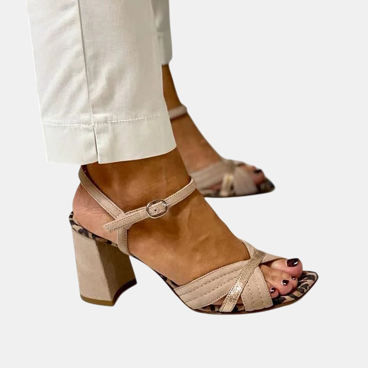 Lorrie | Sandali con Tacco e Cinghie Incrociate