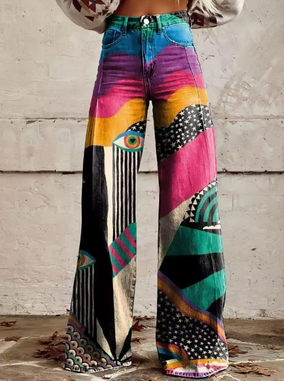 Talia – Pantaloni Flare Boho Chi