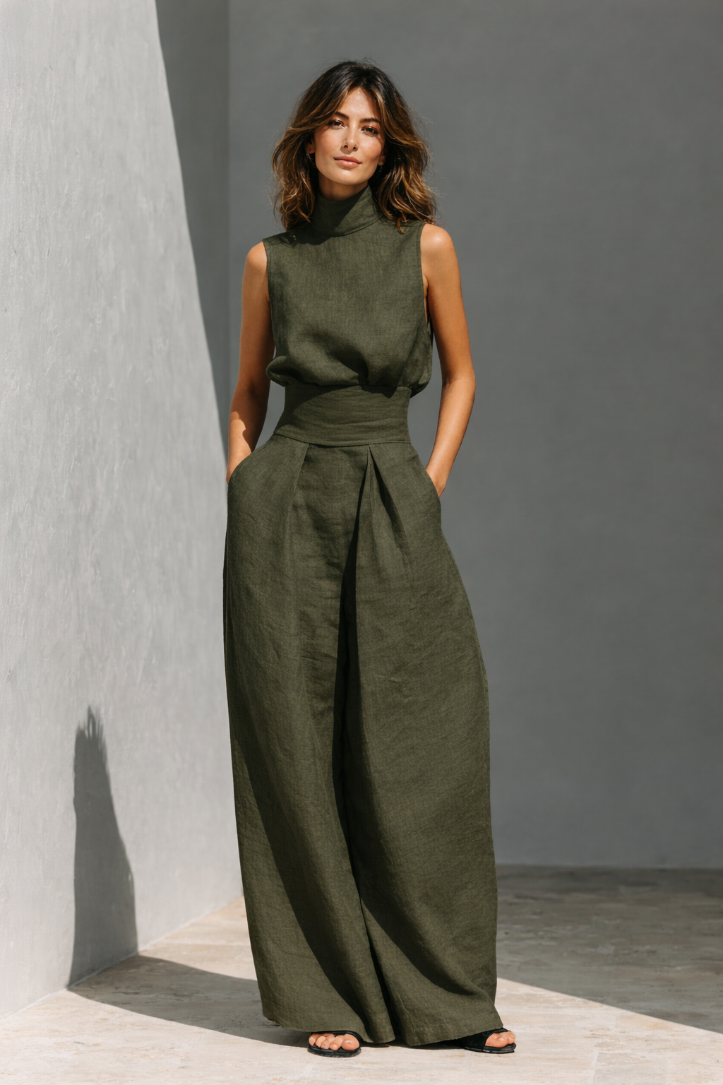 Maria | Completo cotone e lino
