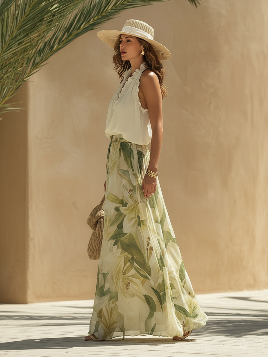 Lysandra™ | Completo fluido elegante con stampa floreale