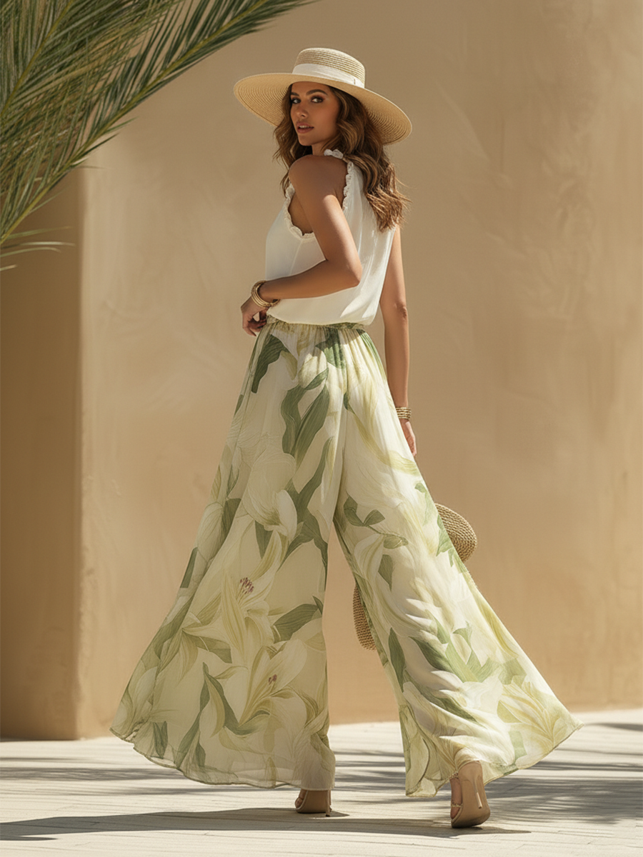 Lysandra™ | Completo fluido elegante con stampa floreale
