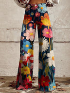 Léna – Pantaloni Larghi Floreali