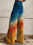 Léa – Pantaloni Retro Zigzag Eleganti